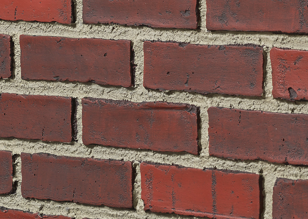 Historic Brick - Dark Red - Gray Grout